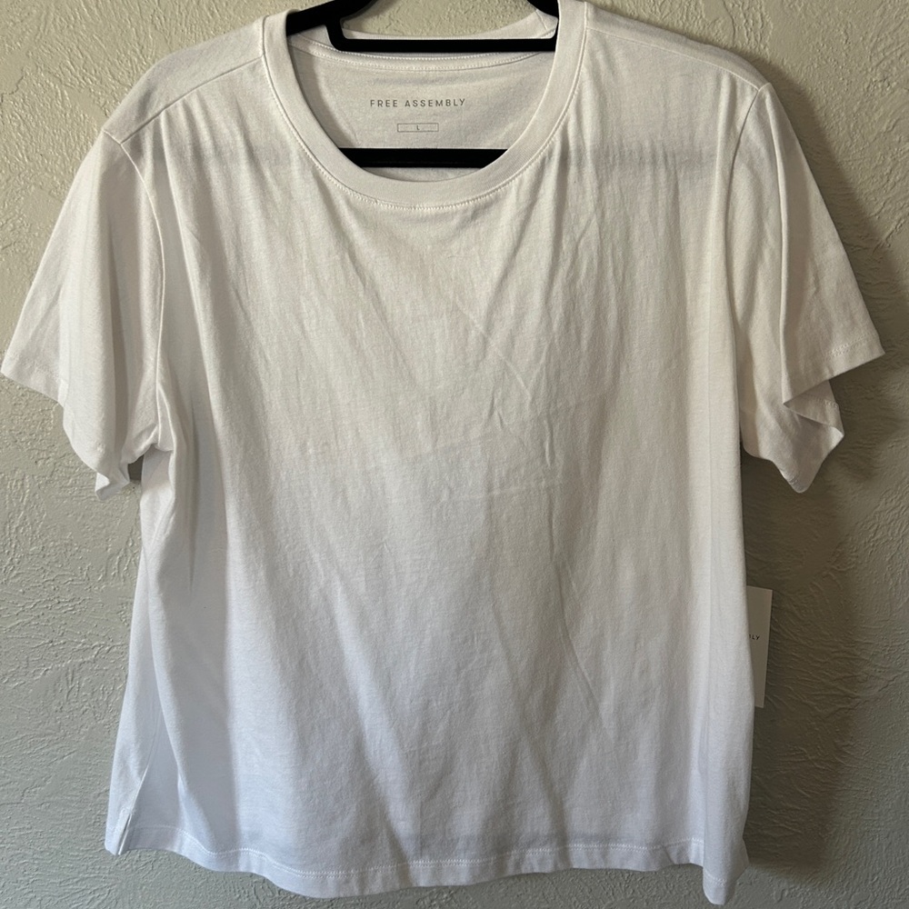 Free Assembly Women's White Short Sleeve Tee